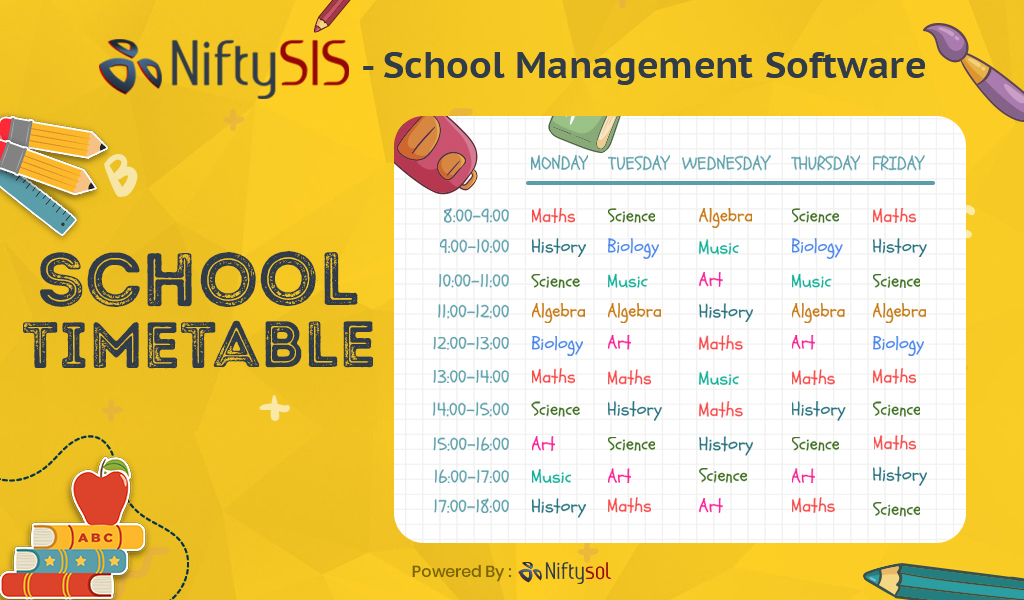 school Schedule Maker | school time table management system.